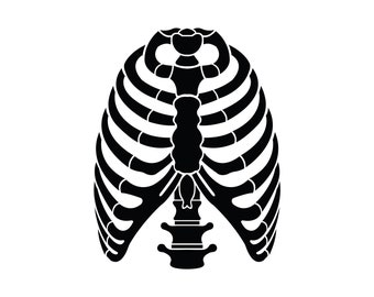Rib Cage SVG, PNG - Medical Student Svg, Heart Rib Cage Svg, Human Skeleton Svg, Cut Files For Cricut & Silhouette