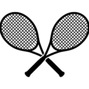 Crossed Tennis Racket SVG, PNG - Tennis Svg, Tennis Clipart, Cut Files for Cricut & Silhouette