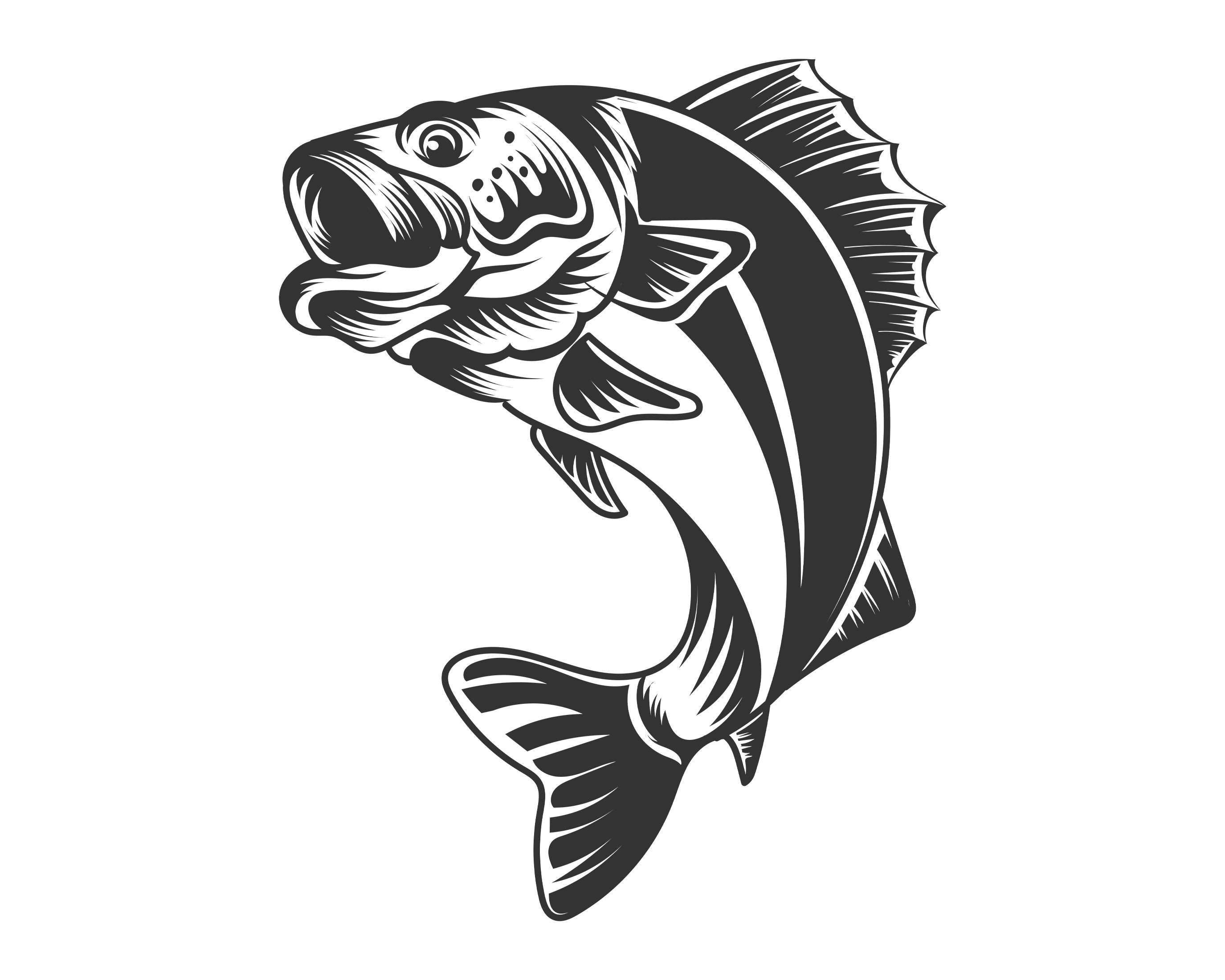 Buy Bass SVG PNG Fishing Svg Fish Silhouette Svg Largemouth Online in