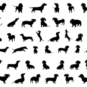 Teckel SVG Bundel, Hond Lover Svg, Teckel gesneden bestand voor Cricut, Teckel Silhouet, Teckel clipart, Teckel Outline - Download