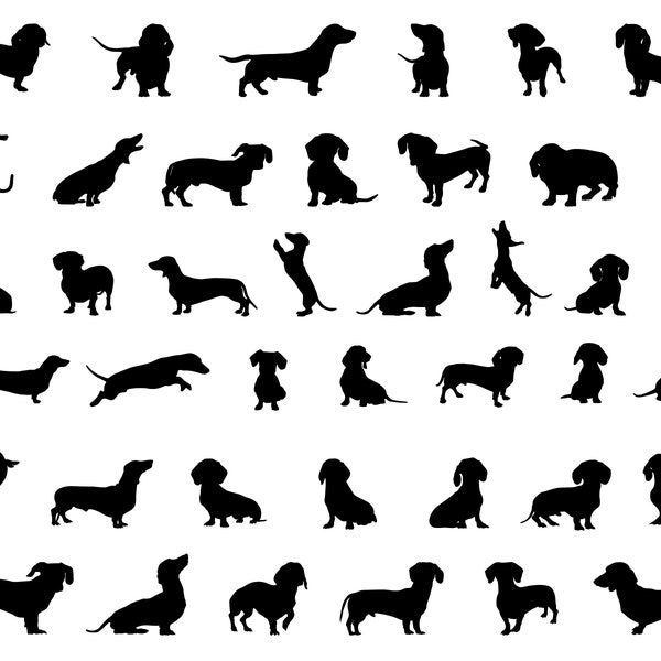 Dachshund SVG Bundle, Dog Lover Svg, Dachshund cut file for Cricut, Dachshund Silhouette, Dachshund clipart, Dachshund Outline - Download