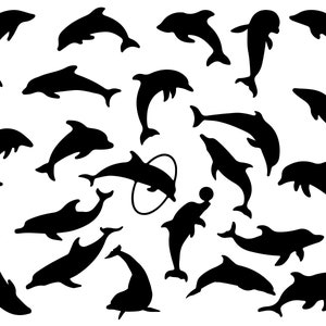 Delfin SVG Bundle, PNG, Delfin Silhouette, Plotterdatei für Cricut, Cameo, Delfin Clipart, Delfin Vektor, Ocean Svg, Fisch Svg