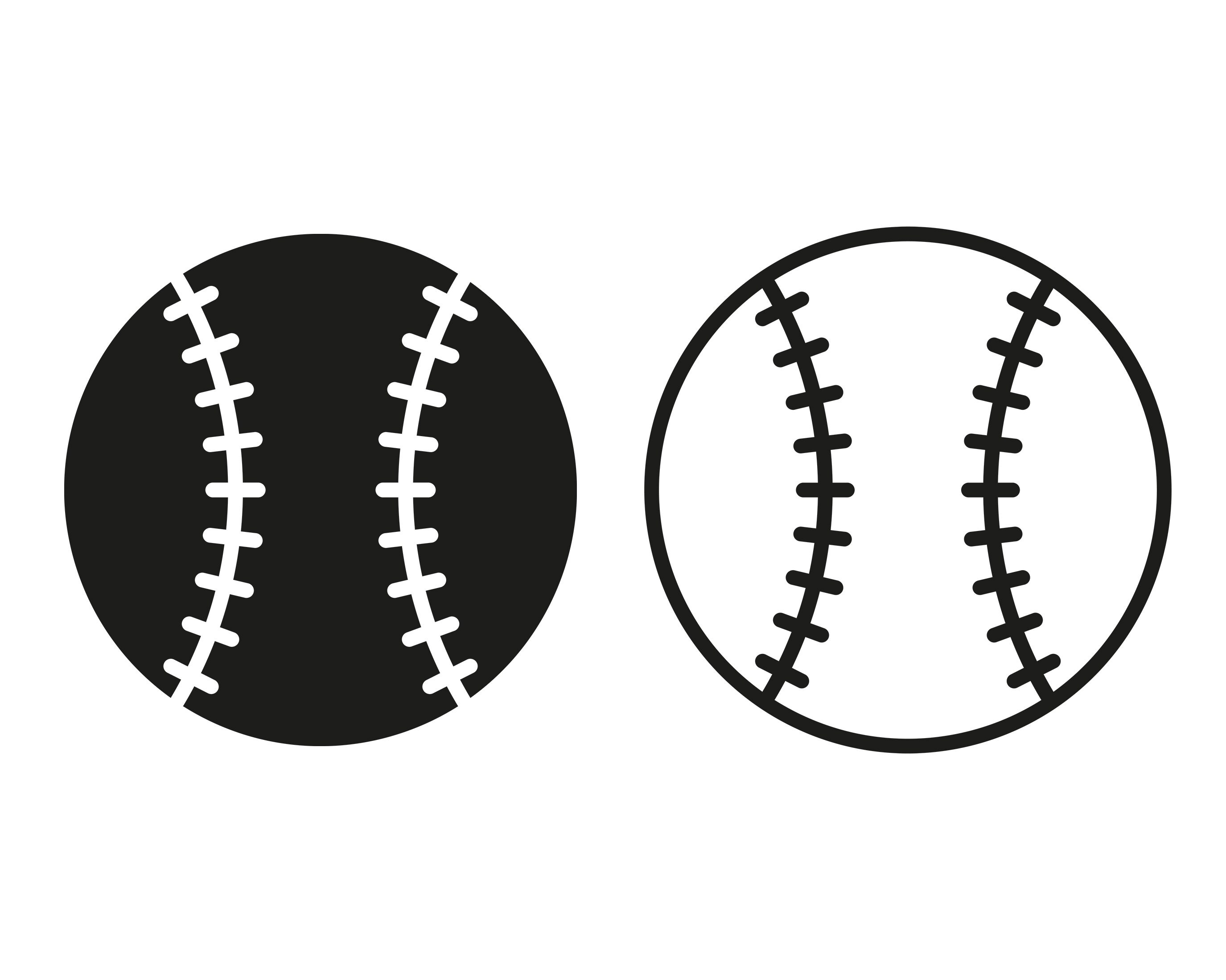 Baseball Ball SVG PNG Baseball Clipart Outline Softball Etsy