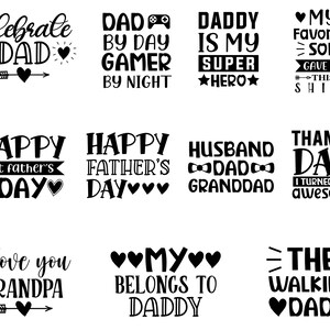Father&#39;s Day SVG Bundle, PNG, Fathers Day Quotes, Funny Dad Jokes, Dad Svg, Dad Life Svg, Silhouette, cut files for Cricut