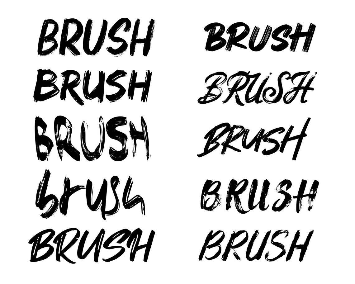 Brush Fonts SVG PNG TTF Letters and Numbers Alphabet Svg Etsy