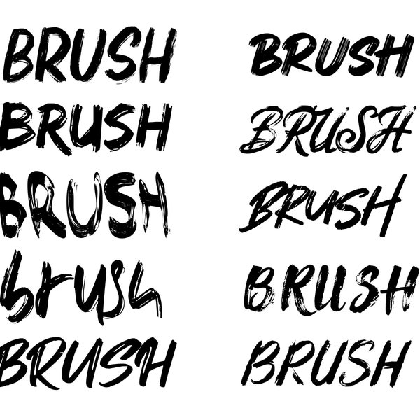 Brush Fonts SVG, PNG, TTF, Letters and Numbers, Alphabet Svg, cut files Cricut, Silhouette, Cameo, Brushed Alphabet, Distressed Font Svg