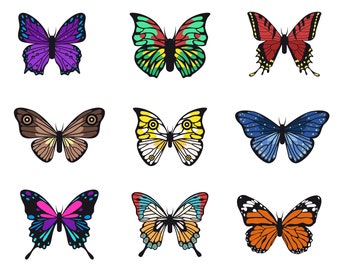Butterfly SVG Bundle, PNG, Beautiful Butterfly Svg, Butterfly SVG Layered, Butterfly cut files for Cricut, Butterfly Clipart, Silhouette