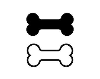 Hundeknochen SVG, PNG - Hundeknochen Umriss SVG, Hund SVG, Tier SVG, geschnittene Datei für Cricut & Silhouette