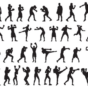 Boxing SVG Bundle, Png, Lucha, Boxer Svg, Boxing Clipart, Boxing cut file Cricut, Silhouette, Cameo, Boxer Svg, Png - Descarga instantánea