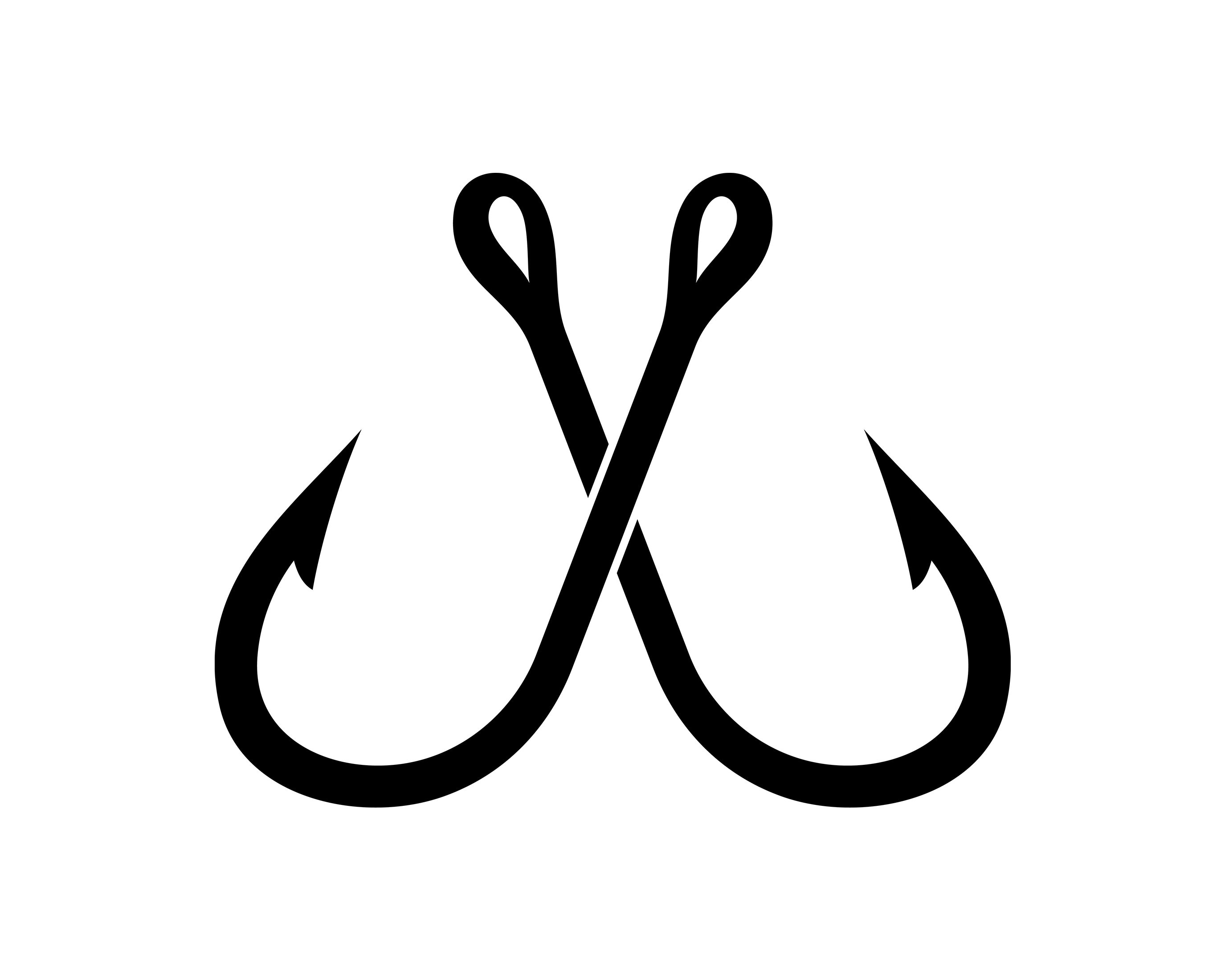 cross fish hook vector Crossed Hooks Single Color Transfer Type Decal StickerDad & ShirtMama Crossed fish hook svg designs cutting file you can use for personal or commercial purposes Fish and faith svg, fish