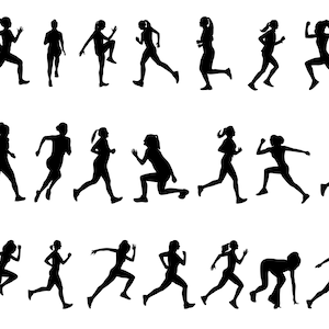 Running Woman SVG Bundle, Runner SVG, PNG, Fitness Woman Svg, Athlet Svg, Woman Clipart, Cut Files for Cricut, Silhouette, Cameo