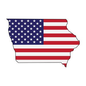Iowa Flag Map SVG, PNG - American Flag Svg, Iowa Outline Svg, Iowa Silhouette - Cut file for Cricut, Silhouette, Clip art