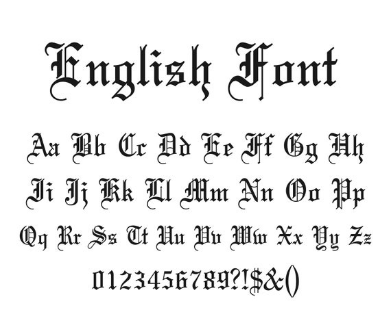 古い英語フォント SVG、PNG、TTF、英語フォント cricut、クリップ