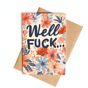 Beh FUCK cartolina A6, cartoline, postkarte, grußkarte, cartolina, biglietto di auguri, biglietti di auguri, cartolina divertente, cartolina illustrata