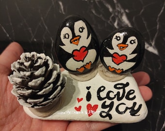 Mothers Day - Valentine Gift - Anniversary Gift - Girlfriend & Boyfriend Gift - Cute Penguins - Birthday Present - Christmas Gift