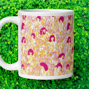 Garden Party Art Mug, Vintage Style, Flowers, Coffee Mug, Tea Mug