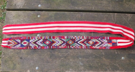 Vintage Handwoven Belt from Guatemala (S-37) - image 2