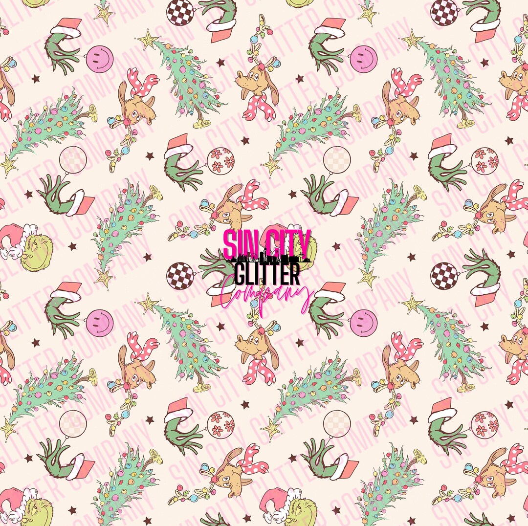 Pastel Grinch & Max Vinyl, Christmas Tree, Grinch, You're a Mean One Mr ...