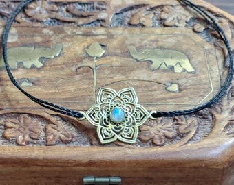 Rainbow Moonstone Macrame Necklace – Lotus Pendant, Spiritual Gemstone Jewelry, Yoga Jewelry