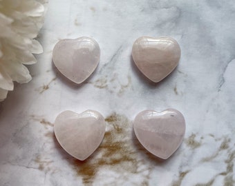 Rose Quartz Mini Heart | Mini Heart Pocket Stone | Crystal Mini Heart