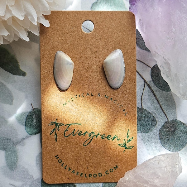 Real Shell Earing EvergreenbyHAXEco - Etsy