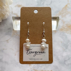 Pearl & White Jade Earrings | Pearl Dangle Earrings | Crystal Earrings | Boho Wedding Earrings