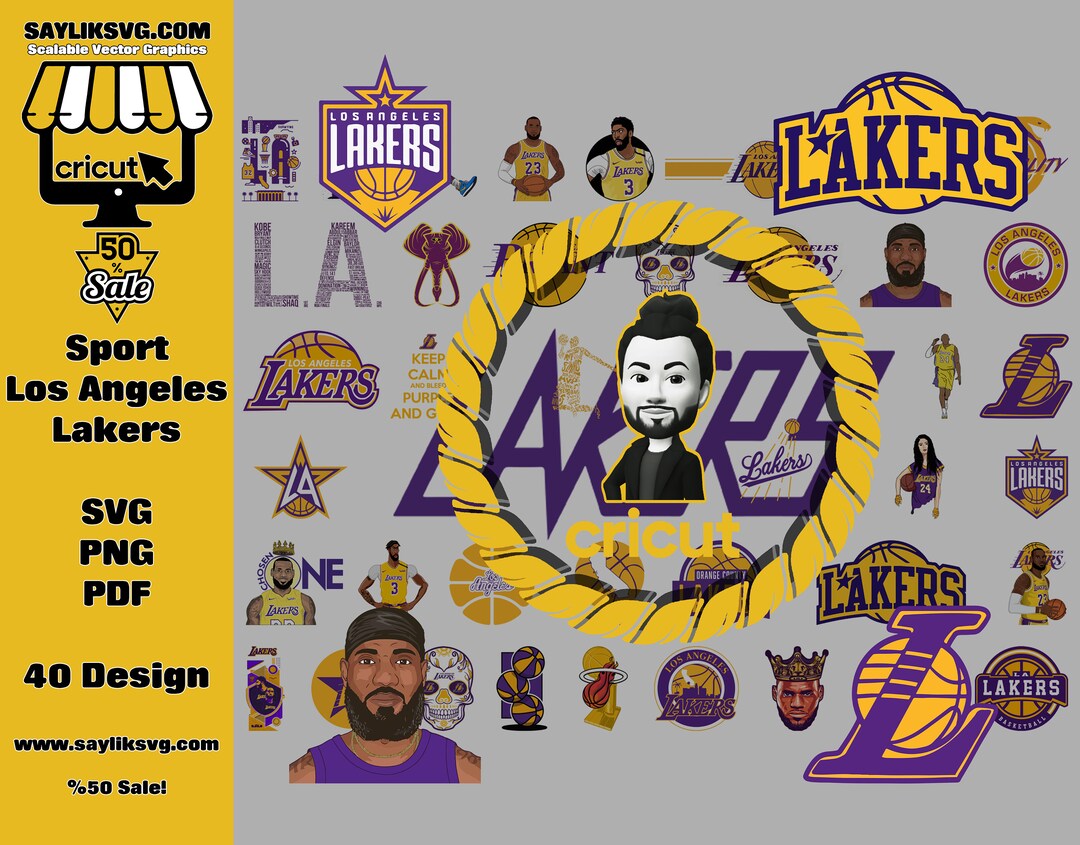 Laker Svg Layered Bundle Sticker Cartoon Image Etsy