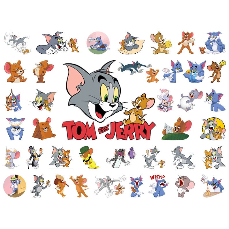 Tom and Jerry Svg Layered Bundle Sticker Cartoon Etsy