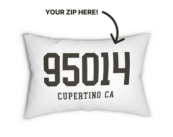 Custom Zip Code Pillow, Personalized Zip Code Pillow