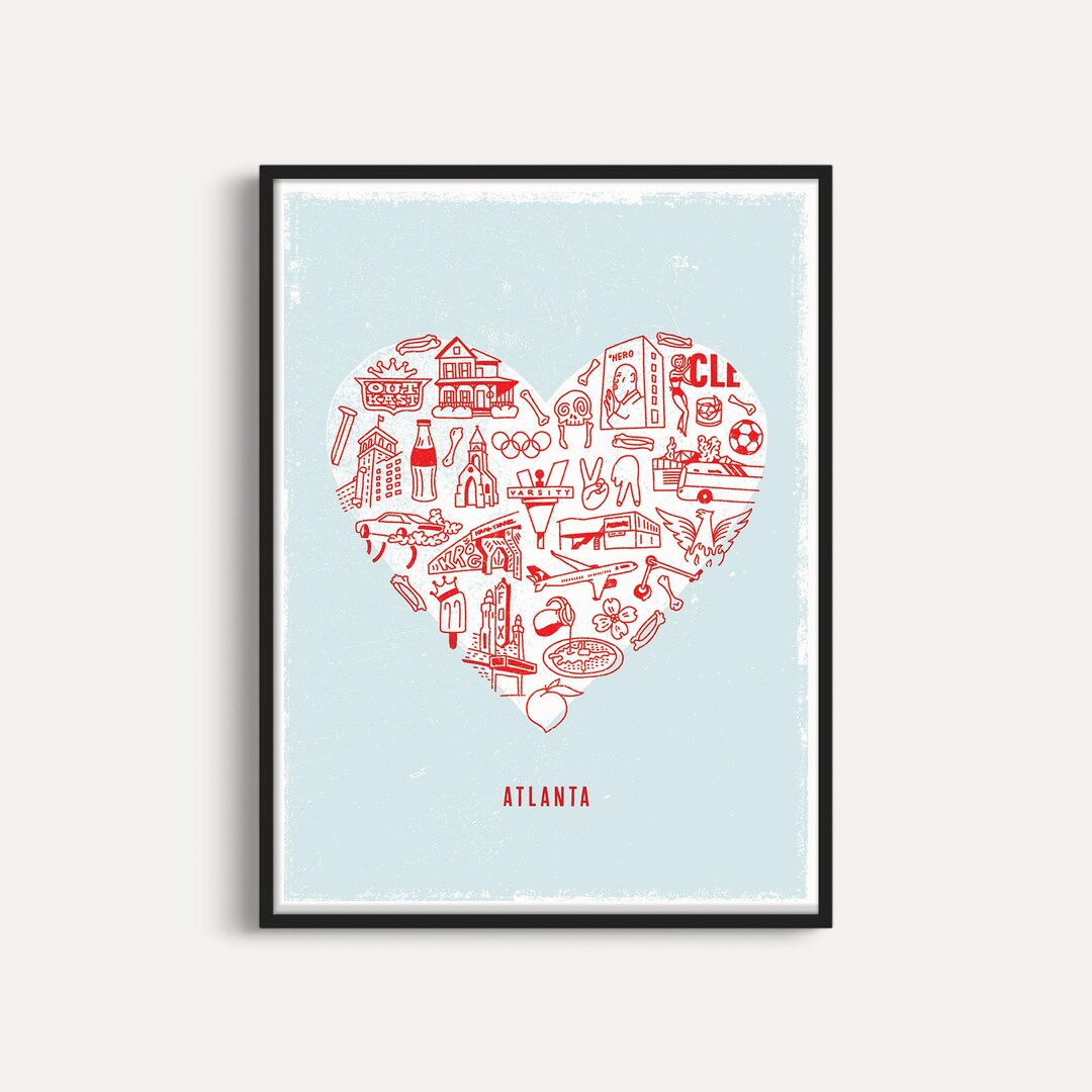 Atlanta Icons – Illustration Art Print, All Things ATL - Etsy