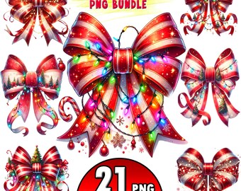 Paquete de coquetas navideñas PNG, Feliz Navidad PNG, Papá Noel PNG, Árbol de Navidad PNG, Lazo navideño PNG, Vibras navideñas PNG, Alegre y brillante
