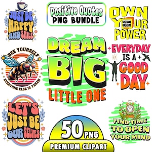 Inspirational Png Bundle, Motivational Png Bundle, Positive Png Bundle, Inspirational Quote, Mental Health Png,Positive Quotes,Self Love Png