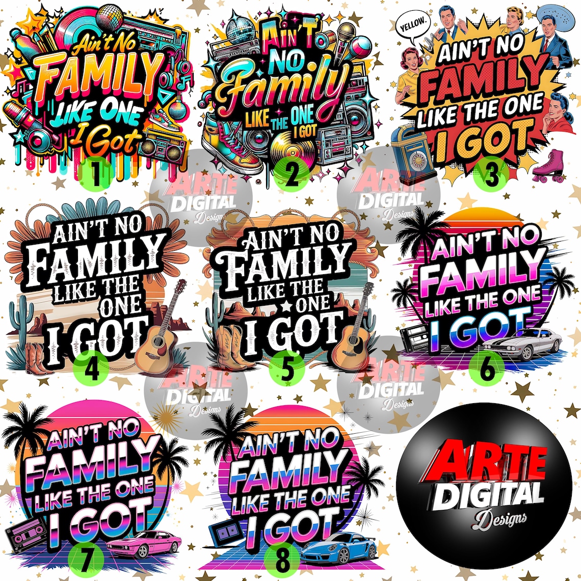 Ain’t No Family Like the One I Got PNG Bundle, Family Gathering Png ...