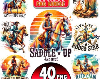 Cowboy Bundle PNG, Western PNG Bundle, Cowboy Sublimation Designs, Cowgirl PNG, Western Sublimation, Png Cliparts, Western Sublimation Png