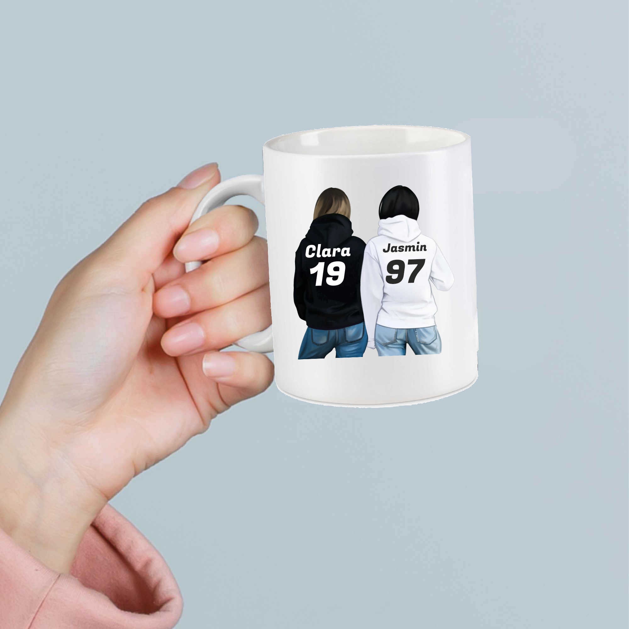 Kiwistar Personalisierte Tasse Weiß – Mit Eigenem Text & Namen Bedruckt, 330 Ml, Spülmaschinenfest