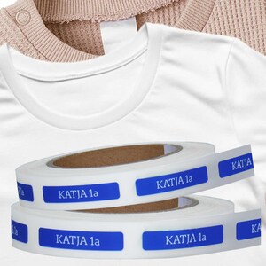 Kiwistar Namensaufkleber zum Aufbügeln - personalisierte Namensschilder für Kinder & Schule - 6x1 cm - waschmaschinenfest Bügeletiketten 10