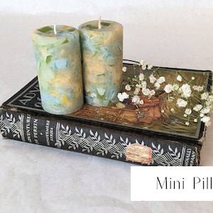 Rain Scented Pillar Candles - Spring Home Decor - Votive Candle - Decorative Shaped Candle - Mother&#39;s Day Gift for Her