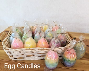 Easter Egg Candle - Easter Gifts - Easter Table Decor - Easter Decoration - Easter Hamper - Egg hunting - Scented Pillar - Colorful Eggs