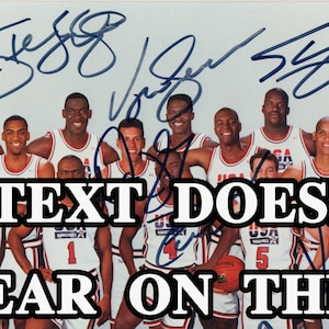 Dream Team II signed autographed team photo: O&#39;Neal, Mourning, Wilkins, Kemp, Price, Coleman, Johnson, Majerle, Dumars, Smith...
