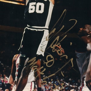 David Robinson autograph NBA Spurs photograph
