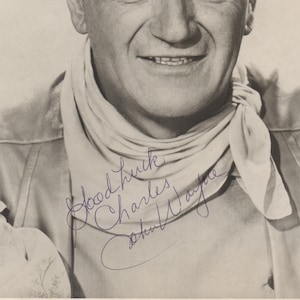 John Wayne autographed signed photo