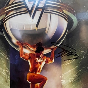 Disco autografato da Eddie Van Halen, album 5150 firmato