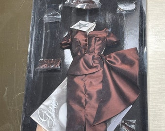 GENE DOLL: Cognac Evening Fashion Set Dress Set For Gene Doll By Mel Odom for Ashton-Drake Collection