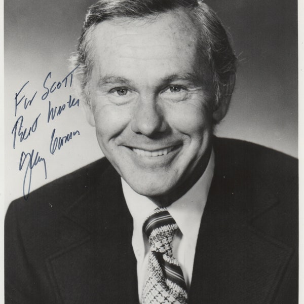 Johnny Carson autographed signed photo The Tonight Show