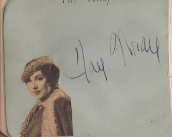 Autografo di Fay Wray, firma della star di King Kong degli anni '30