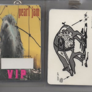 Pearl Jam backstage VIP pass used