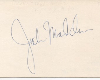 John Madden autograph