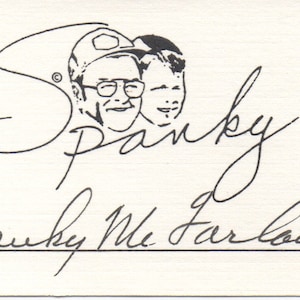 Spanky McFarland autographed card Little Rascals signature