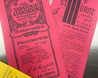 Billy Bathgate Movie Prop: Racing Program