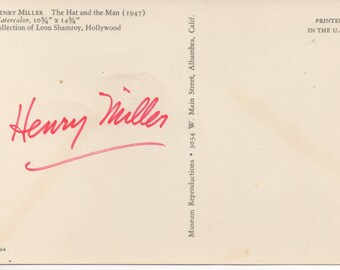 ヘンリーミラー　ブレーズサンドラール　サインあり　リトグラフ　限定　39/200 Henry Miller ヘンリーミラー 1976年 ブレーズ サンドラール